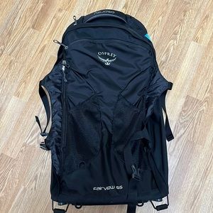 New never used Osprey Fairview 65 backpack / roller bag.